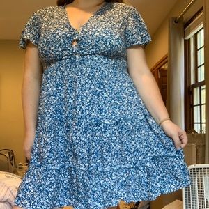 SHEIN blue flower dress